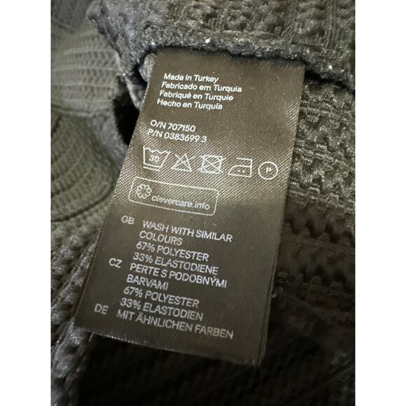 H&M Black Knit Bandage High Waist Mini Bodycon Straight Pencil Skirt Size 2 - Picture 5 of 5